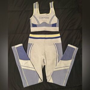 Fabletics Blue and Gray Inspire Activewear Set